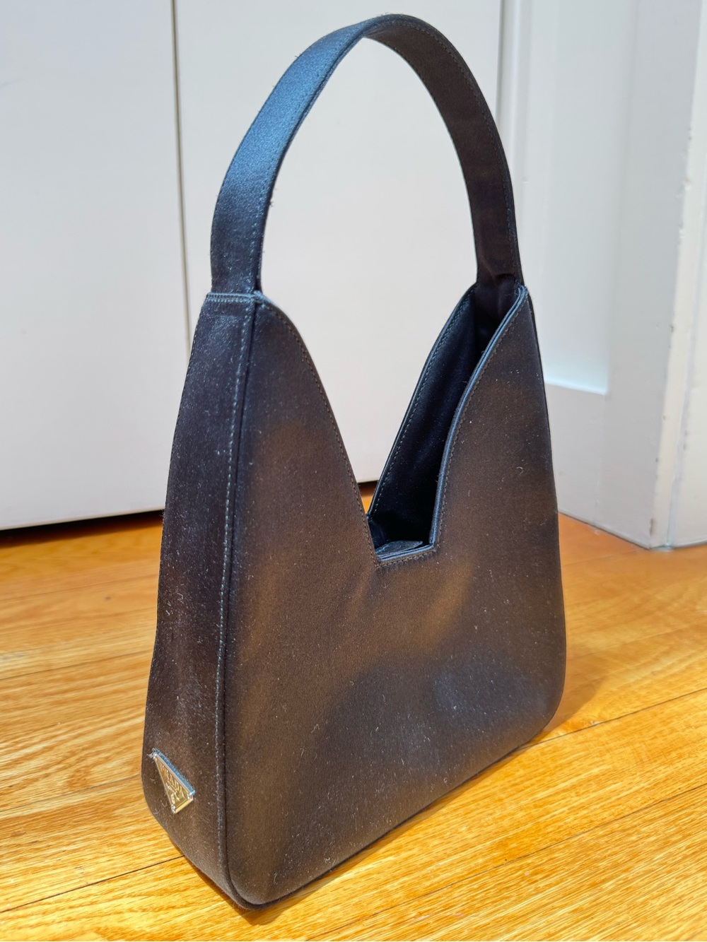 Prada Black Satin Evening Vintage 90s Bag